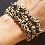 Jaspis dalmatinský náramek sekaný