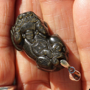 Zlatý obsidián přívěsek (1503)
