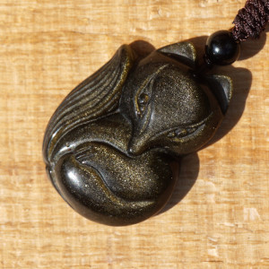 Zlatý obsidián přívěsek