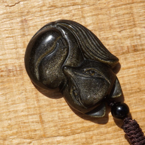 Zlatý obsidián přívěsek