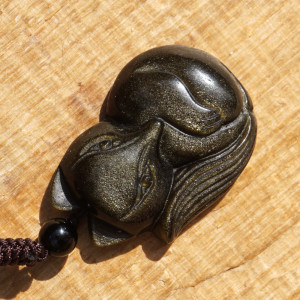 Zlatý obsidián přívěsek