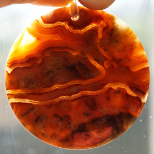 Achát krajkový přívěsek