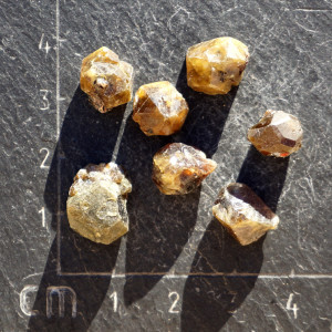 Zelený granát se sagenitem - set 7ks