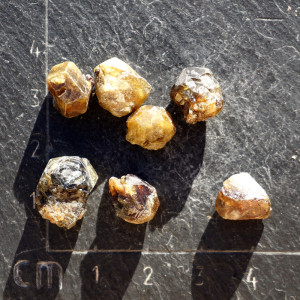 Zelený granát se sagenitem - set 7ks