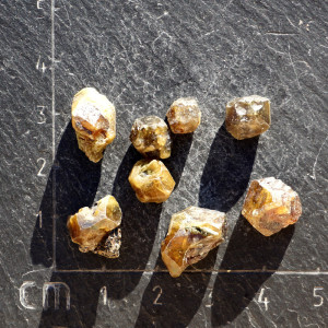 Zelený granát se sagenitem - set 8ks